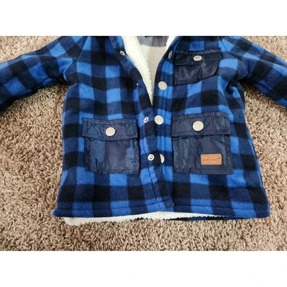 7 for all man kind fleece lined coat size 18m - blue